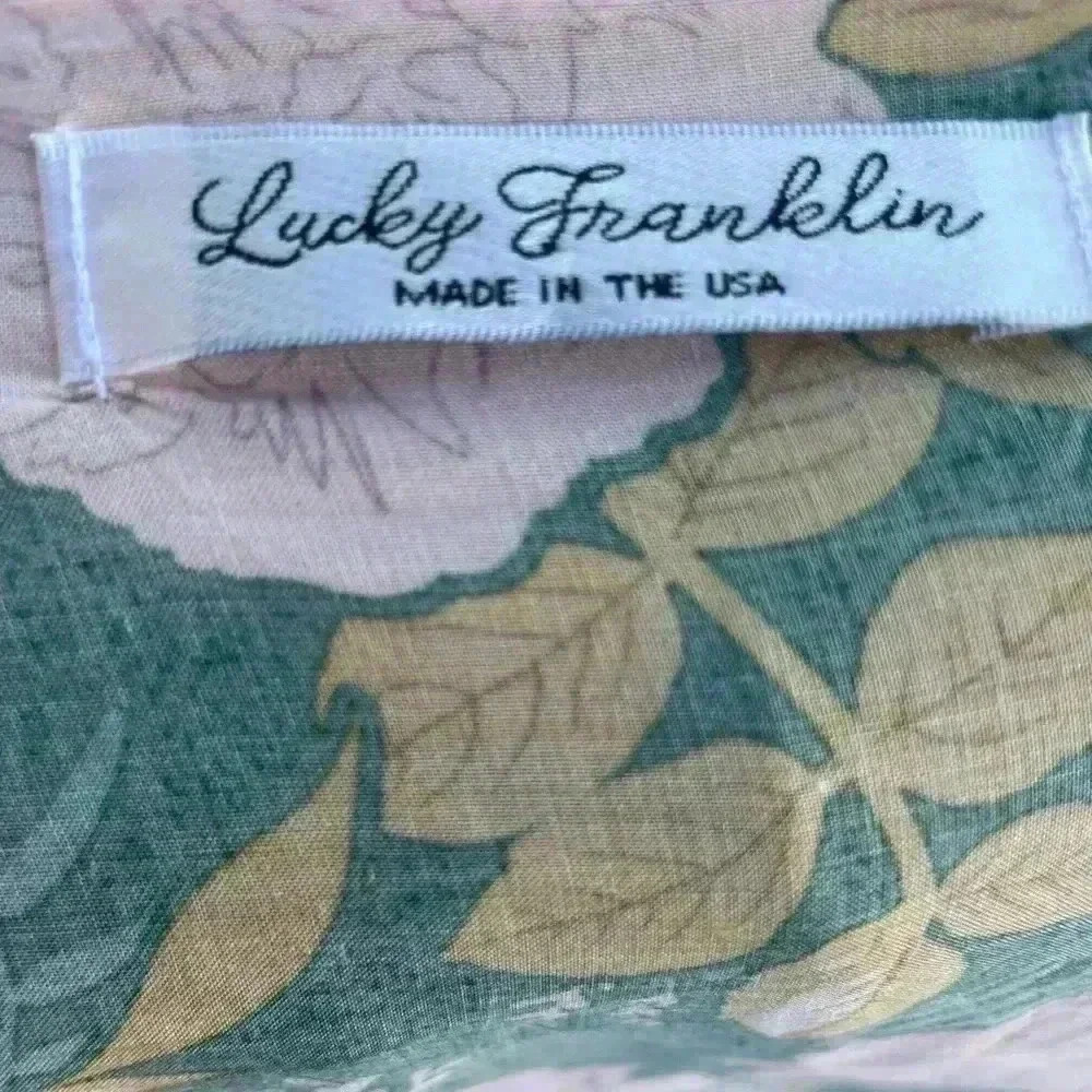 Lucky Franklin women’s floral kimono green / yellow size 2x 3x in excellent used - Picture 6 of 7